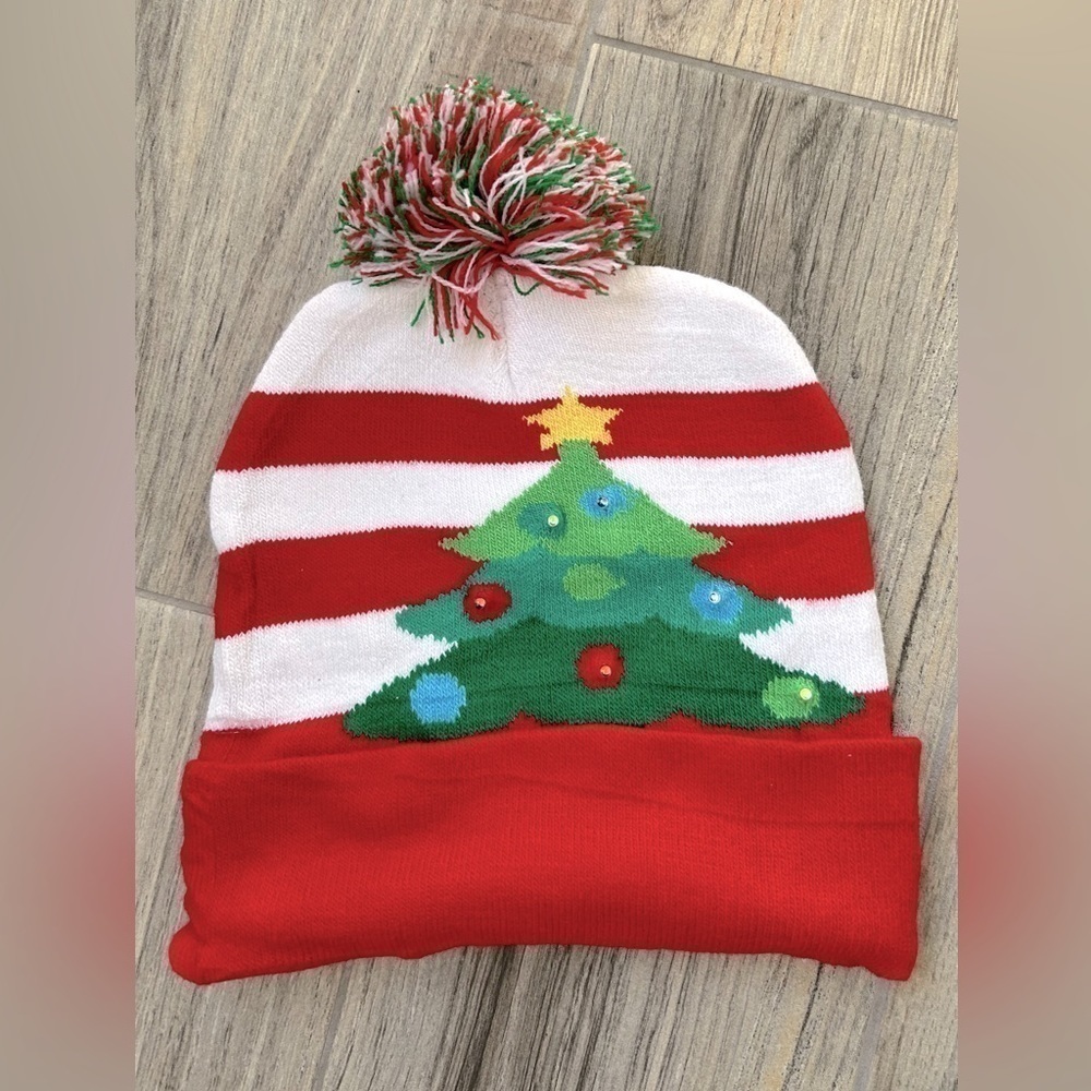 LED Light Up Christmas Beanie Hat